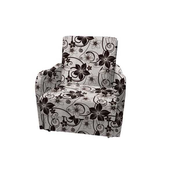 Кресло-кровать Виктория-1 (рогожка цветок крупный коричневый)