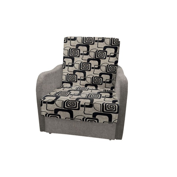 Кресло-кровать Виктория-1 (рогожка кубики коричневые/рогожка бежевый)