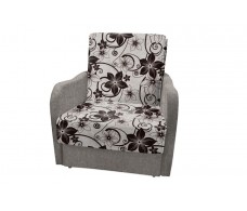 Кресло-кровать Виктория-1 (рогожка цветок крупный коричневый/рогожка бежевый)