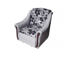 Кресло-кровать Виктория (рогожка цветок черный)