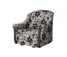 Кресло-кровать Виктория (рогожка цветок крупный коричневый)