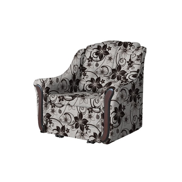 Кресло-кровать Виктория (рогожка цветок крупный коричневый)