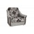 Кресло-кровать Виктория механизм аккордеон (рогожка цветок крупн коричневый/рогожка бежевый)