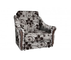 Виктория аккордеон кресло-кровать (цветок крупный коричневый)