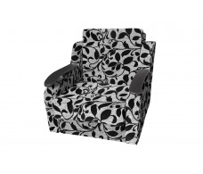 Кресло-кровать Виктория с декором (рогожка листок черный)