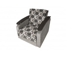 Кресло-кровать Виктория с декором 2 (рогожка вензель коричневый/рогожка беж)