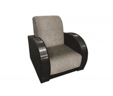 Кресло мягкое Антуан-1 (рогожка беж/кожзам коричневый)
