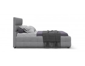 Босс Кровать+ПМ 140*200 Велюр Монолит сталь