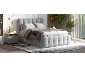 Босс Кровать+ПМ 140*200 Велюр Монолит сталь