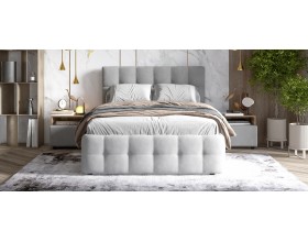 Босс Кровать+ПМ 140*200 Велюр Монолит сталь