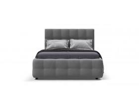 Босс Кровать+ПМ 140*200 Велюр Монолит сталь