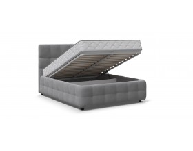 Босс Кровать+ПМ 140*200 Велюр Монолит сталь