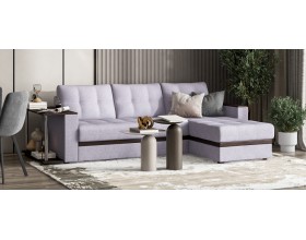 Угловой диван Атланта НПБ рогожка Malmo платина