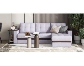 Угловой диван Атланта НПБ рогожка Malmo платина