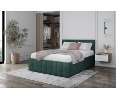 Мягкая кровать «Лана» зеленый