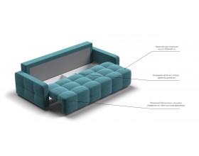 Денди диван Велюр Монолит зелёный