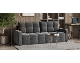 Денди диван Велюр Монолит серый