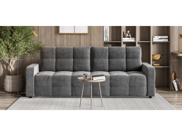 Диван Денди велюр Monolit серый