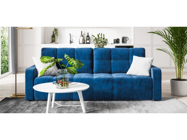 Диван Денди велюр Monolit синий