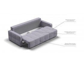 Денди диван Рогожка Мальмо платина