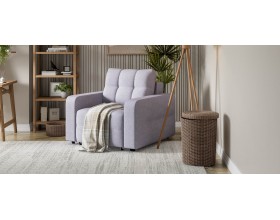 Денди кресло-кровать Рогожка Мальмо платина