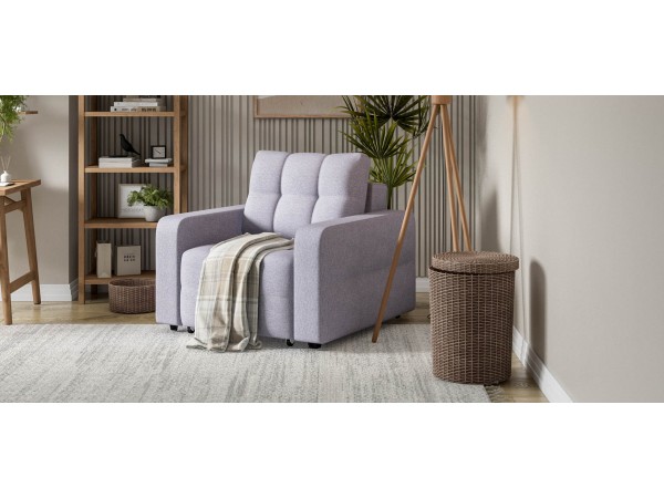 Кресло-кровать Dandy рогожка Malmo платина