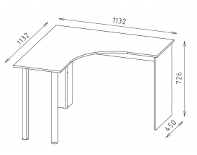 Стол письменный угловой "ГРЕТТА" Крафт белый