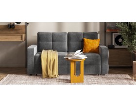 Денди двухместный диван Велюр Монолит серый