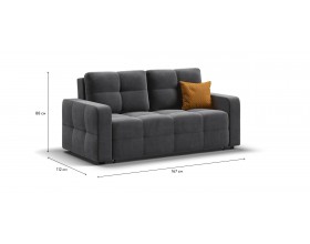 Диван Dandy Compact велюр Monolit серый