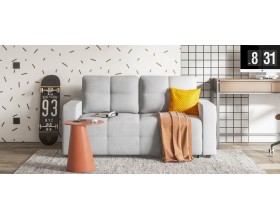 Денди двухместный диван Велюр Монолит сталь