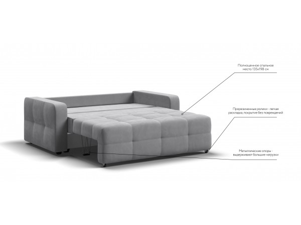 Диван Dandy Compact велюр Monolit сталь Диван Dandy Compact велюр Monolit сталь