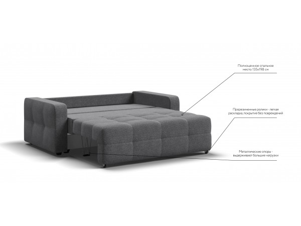 Диван Dandy Compact рогожка Malmo серый Диван Dandy Compact рогожка Malmo серый