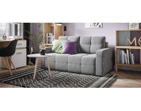 Денди двухместный диван Рогожка Мальмо серый