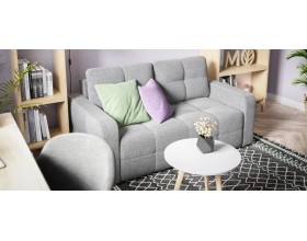 Денди двухместный диван Рогожка Мальмо серый