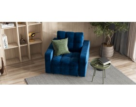 Денди кресло-кровать Велюр Монолит синий