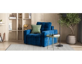 Денди кресло-кровать Велюр Монолит синий