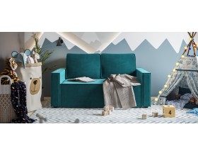 Норд двухместный диван Велюр Монолит зелёный