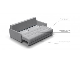 Босс Лофт диван Велюр Монолит сталь