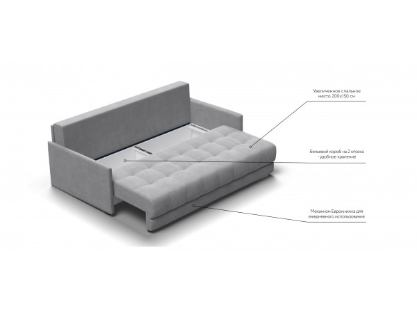 BOSS 2.0 LOFT диван велюр Monolit сталь BOSS 2.0 LOFT диван велюр Monolit сталь