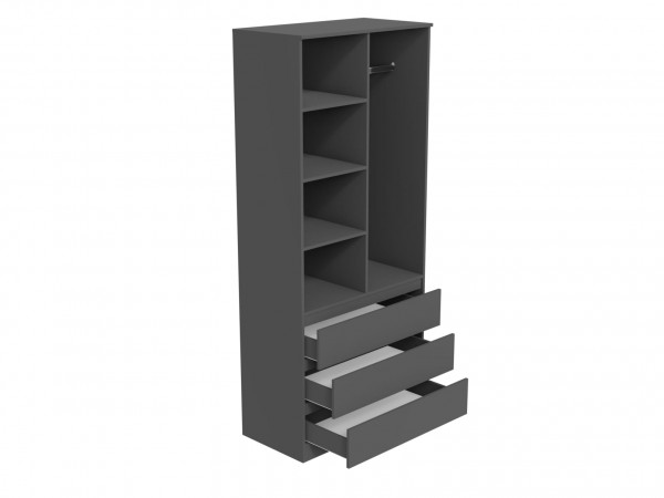 МС Мори шкаф МШ 900.2 Графит МС Мори шкаф МШ 900.2 Графит