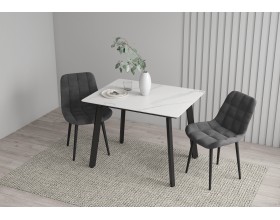 Стол с керамической столешницей Граф белый