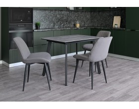 Стол с керамической столешницей Граф серый