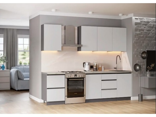 Кухонный гарнитур Айден 2,0 серый/графит