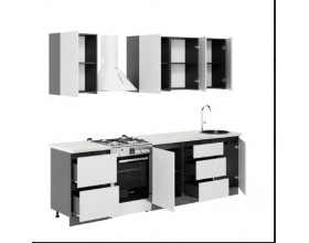 Кухонный гарнитур Айден 2,0 серый/графит