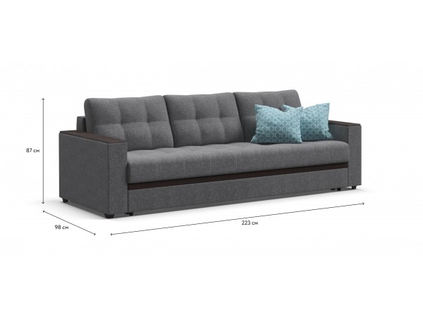 Диван Атланта Люкс SE рогожка Malmo серый