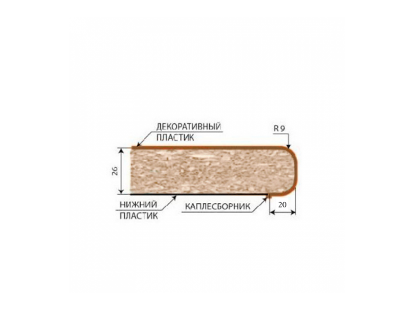 Столешница Антарес (26 мм)