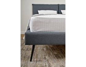 Мягкая кровать «Сильвия» 1,6 Лагуна Пепел