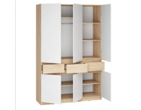 Шкаф Стоуби ШК-1500 Дуб крафт золотой/Глянец белый