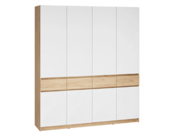 Шкаф Стоуби ШК-2000 Дуб крафт золотой/Глянец белый