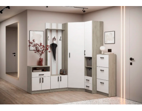 Пенал Вега ШП Дуб крафт серый/белый